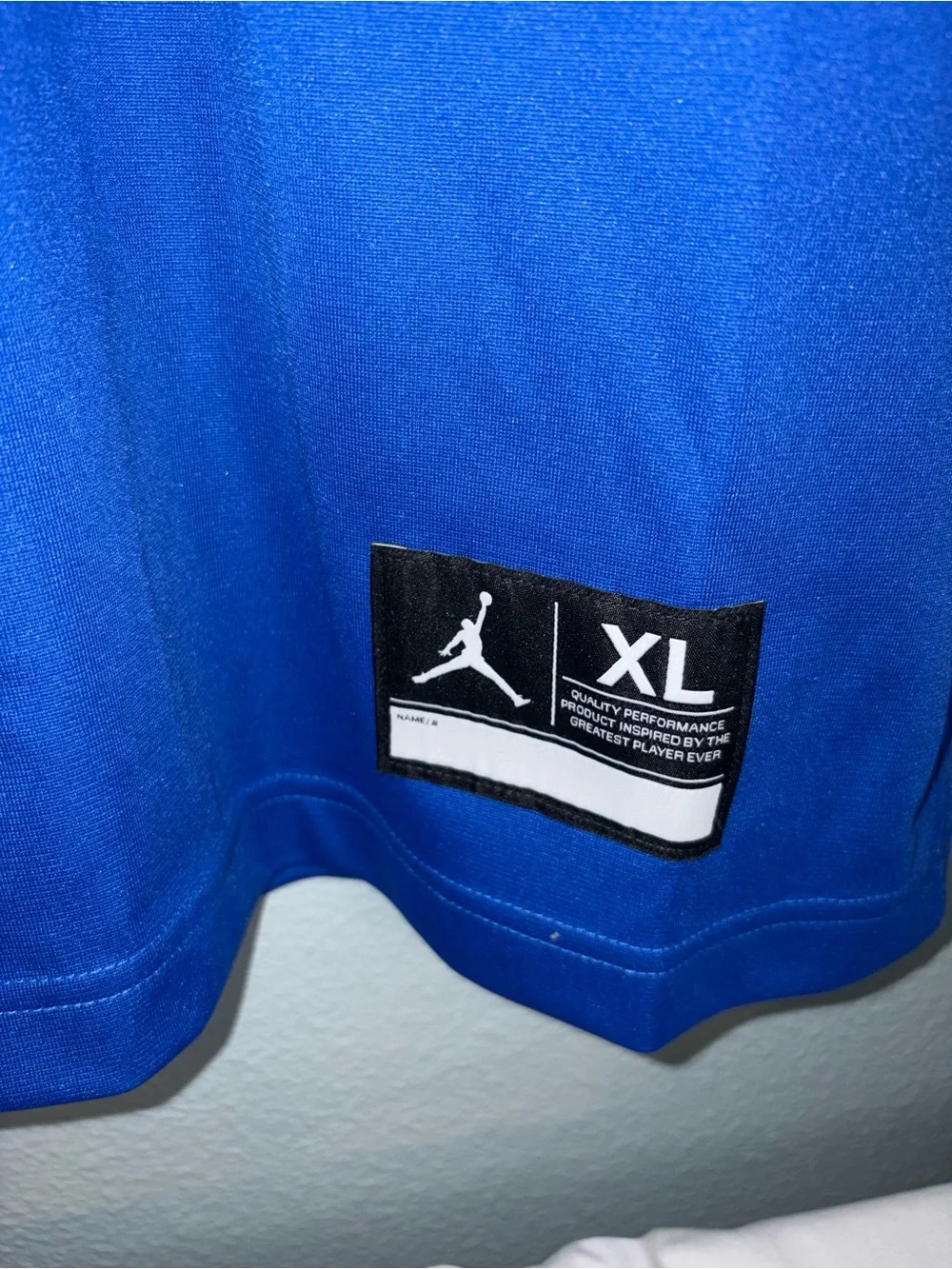 Jordan Men’s Royal Blue #7 Football Jersey with White & Orange Trim
